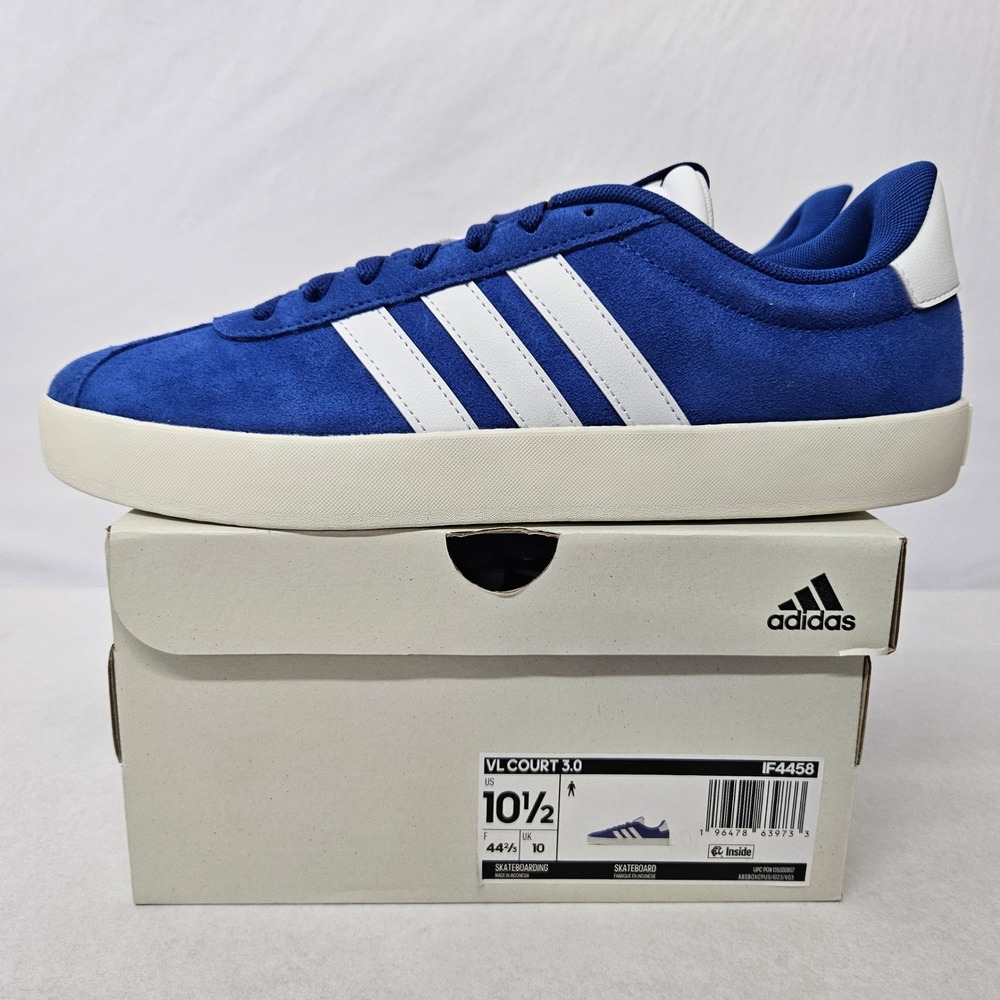 Adidas VL Court 3.0 Skateboarding Shoes IF4458 Blue White Men's Size 10.5‎